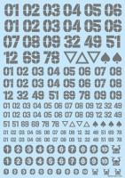 HiQ Parts DZ Number Decal Grey (1pc) (Special Order)