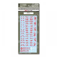 HiQ Parts Hex Camouflage Decal 2 Red (1 sheet) (Special Order)