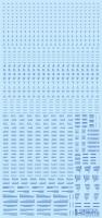 HiQ Parts 1/100 RB01 Caution Decal One Color Blue (1pc) (Special Order)