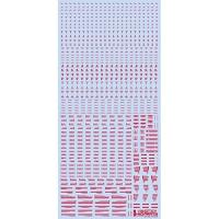 HiQ Parts 1/100 RB01 Caution Decal One Color Red (1pc) (Special Order)