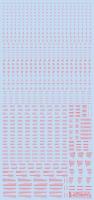 HiQ Parts 1/100 RB01 Caution Decal Pastel Pink (1pc) (Special Order)