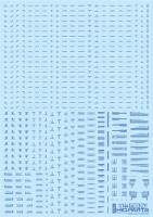 HiQ Parts 1/144 RB01 Caution Decal One Color Blue (1pc) (Special Order)