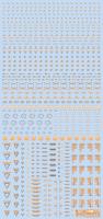 HiQ Parts 1/100 RB02 Caution Decal Orange & Gray (1pc) (Special Order)