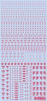 HiQ Parts 1/100 RB02 Caution Decal One Color Red (1pc) (Special Order)