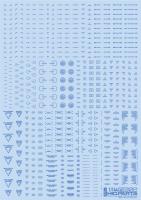 HiQ Parts 1/144 RB02 Caution Decal One Color Blue (1pc) (Special Order)