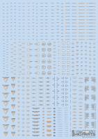 HiQ Parts 1/144 RB02 Caution Decal Gray & Orange (1pc) (Special Order)