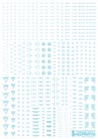 HiQ Parts 1/144 RB02 Caution Decal Pastel Blue (1pc) (Special Order)