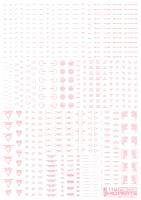 HiQ Parts 1/144 RB02 Caution Decal Pastel Pink (1pc) (Special Order)