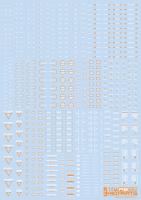 HiQ Parts 1/144 RB02 Caution Decal White & Orange (1pc) (Special Order)