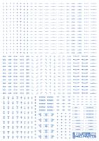 HiQ Parts 1/144 RB03 Caution Decal One Color Blue (1 pc) (Special Order)