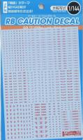 HiQ Parts 1/144 RB03 Caution Decal One Color Red(1pc) (Special Order)