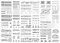 HiQ Parts Sponsor Logo Decal 02S Gray (1pc) [Sale ends when item is out of stock] (Special Order)