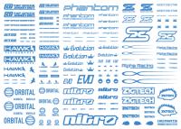 HiQ Parts Sponsor Logo Decal 01S Indigo Blue (1pc) [Sale ends when item is out of stock] (Special Order)