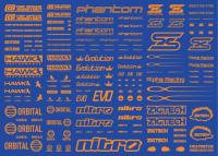 HiQ Parts Sponsor Logo Decal 01S Orange (1pc) [Sale ends when item is out of stock] (Special Order)