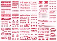 HiQ Parts Sponsor Logo Decal 02S Red (1pc) [Sale ends when item is out of stock] (Special Order)