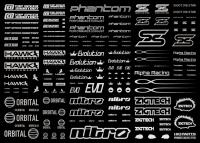 HiQ Parts Sponsor Logo Decal 02S Silver (1pc) [Sale ends when item is out of stock] (Special Order)