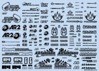 HiQ Parts Sponsor Logo Decal 02S Black (1pc) [Sale ends when item is out of stock] (Special Order)