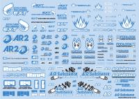 HiQ Parts Sponsor Logo Decal 02S Indigo Blue (1pc) [Sale ends when item is out of stock] (Special Order)