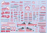 HiQ Parts Sponsor Logo Decal 02S Pink / Dark Gray (1pc) [Sale ends when item is out of stock] (Special Order)