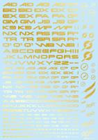 HiQ Parts TR Decal 3 Alphabet Gold (1pc) (Special Order)