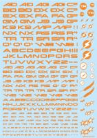 HiQ Parts TR Decal 3 Alphabet Orange (1pc) (Special Order)