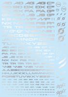 HiQ Parts TR Decal 3 Alphabet Silver (1pc) (Special Order)