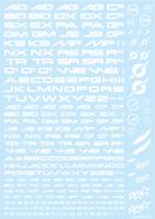 HiQ Parts TR Decal 3 Alphabet White (1pc) (Special Order)
