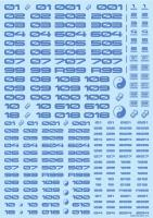 HiQ Parts TR Decal 3 Number Blue (1pc) (Special Order)