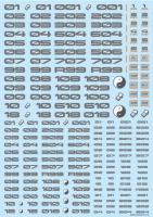 HiQ Parts TR Decal 3 Number Gray (1pc) (Special Order)
