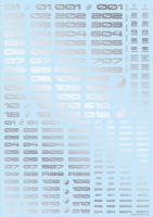 HiQ Parts TR Decal 3 Number Silver (1pc) (Special Order)