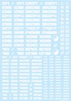 HiQ Parts TR Decal 3 Number White (1pc) (Special Order)