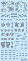 HiQ Parts Tattoo Decal 02 'Skull' Clear Black (1pc) (Special Order)