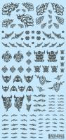 HiQ Parts Tattoo Decal 02 'Skull' Tattoo Gray (1pc) (Special Order)
