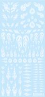 HiQ Parts Tattoo Decal 03 'Fire' Clear White (1pc) (Special Order)