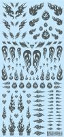 HiQ Parts Tattoo Decal 03 'Fire' Tattoo Gray (1pc) (Special Order)