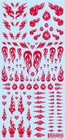 HiQ Parts Tattoo Decal 03 'Fire' Red (1pc) (Special Order)