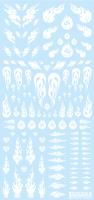 HiQ Parts Tattoo Decal 03 'Fire' White (1pc) (Special Order)