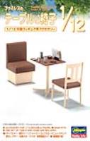 Hasegawa 1/12 Family Restaurant Table & Chair (Special Order)