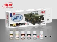 ICM Acrylic paint set for Laffly V 15T and other French AFV (Special Order)