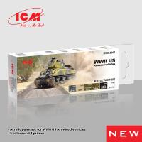 ICM Acrylic Paint Set for WWII US Armored vehicles (Special Order)