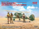 ICM 1/32 Gloster Gladiator Mk.I with British Pilots in Tropical Uniform (Special Order)