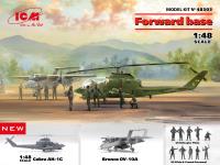 ICM 1/48 Forward base Cobra AH-1G + Bronco OV-10A with US Pilots & Ground Personnel and US Helicopter Pilots (Special Order)