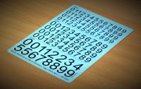 Matho Decal Numbers - large, black, type 1 (Special Order)