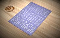 Matho Decal Numbers - Large, White, Type 1- all acales (Special Order)