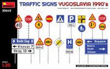 Miniart 1/35 Traffic Signs Yugoslavia 1990's (Special Order)