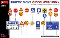 Miniart 1/35 Traffic Signs Yugoslavia 1990's (Special Order)