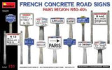 MiniArt 1/35 French Concrete Road Signs 1930-40's. Paris Region (Special Order)