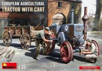 Miniart 1/35 European Agricultural Tractor with Cart (Special Order)