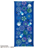 Marushin Studio Ghibli Imabari Gauze Series (Face Towel) "My Neighbor Totoro" - Flower (Fireworks), Size: 13.4" x 31.5" (Special Order)