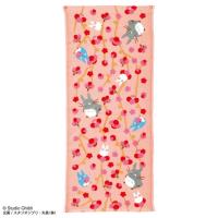 Marushin Studio Ghibli Imabari Gauze Series (Face Towel) "My Neighbor Totoro" - Flower (Plum), Size: 13.4" x 31.5" (Special Order)